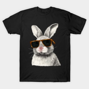 Cute Rabbit wearing Sun Glasses, Love Bunnies T-Shirt
